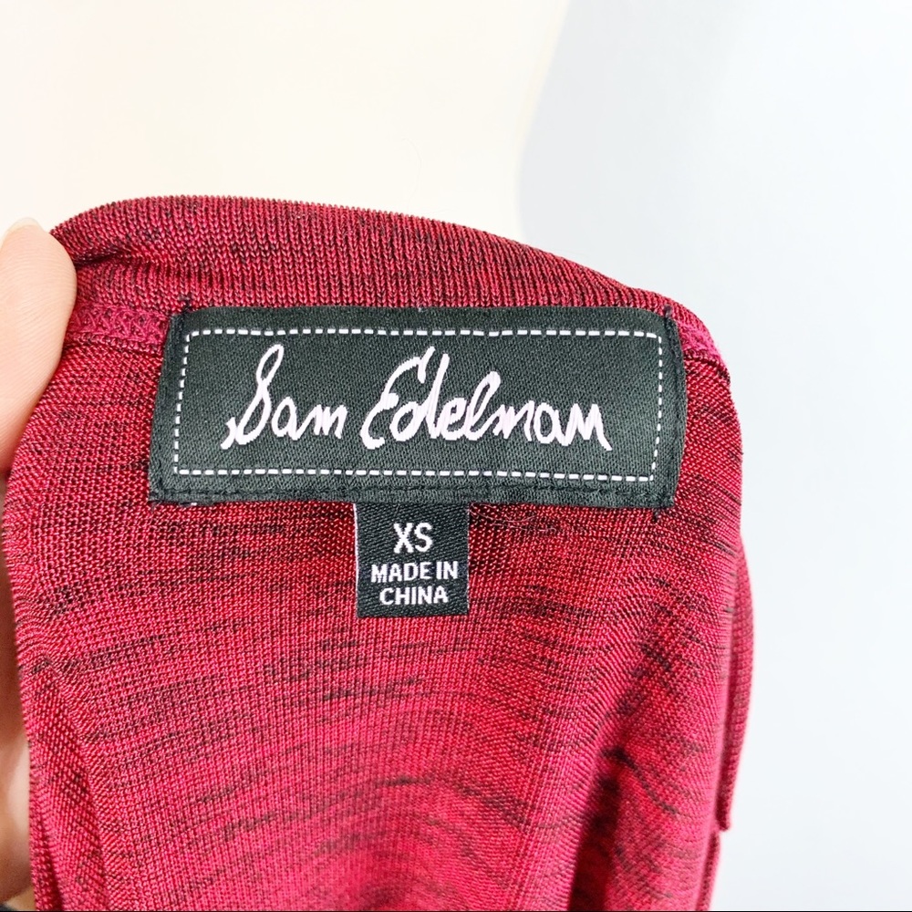 4/$25 Sam Edelman Isla Metallic Knit Burnout Tank - Picture 6 of 8